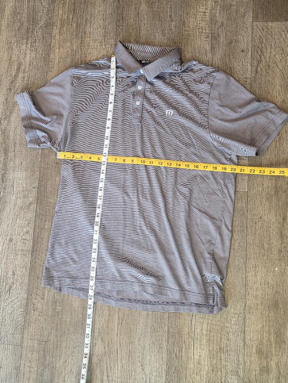 Travis Mathew Gray Striped Polo